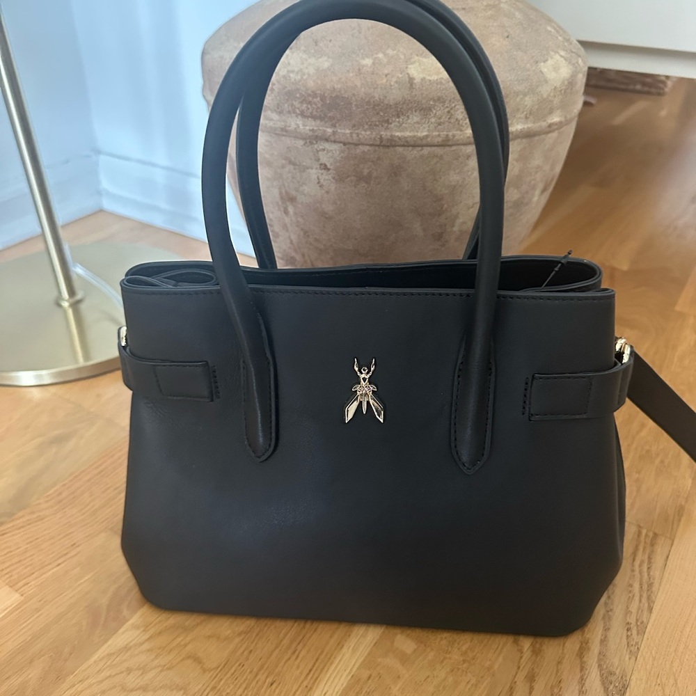 Black Leather Handbag new without tags